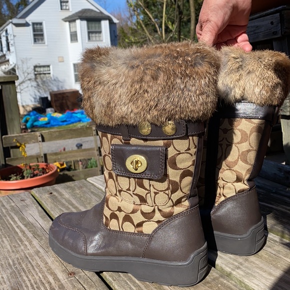 COACH Fur boots - Picture 1 of 4
